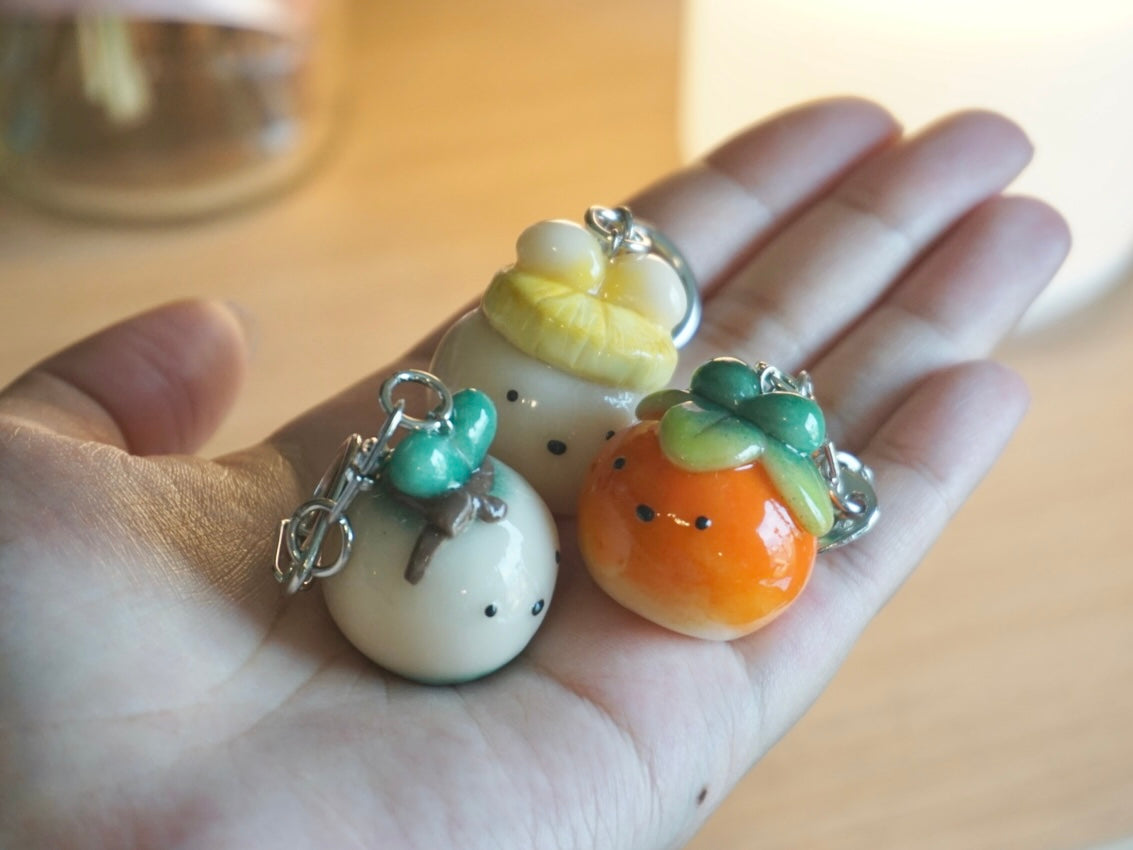 Persimmon Bunny Keychain