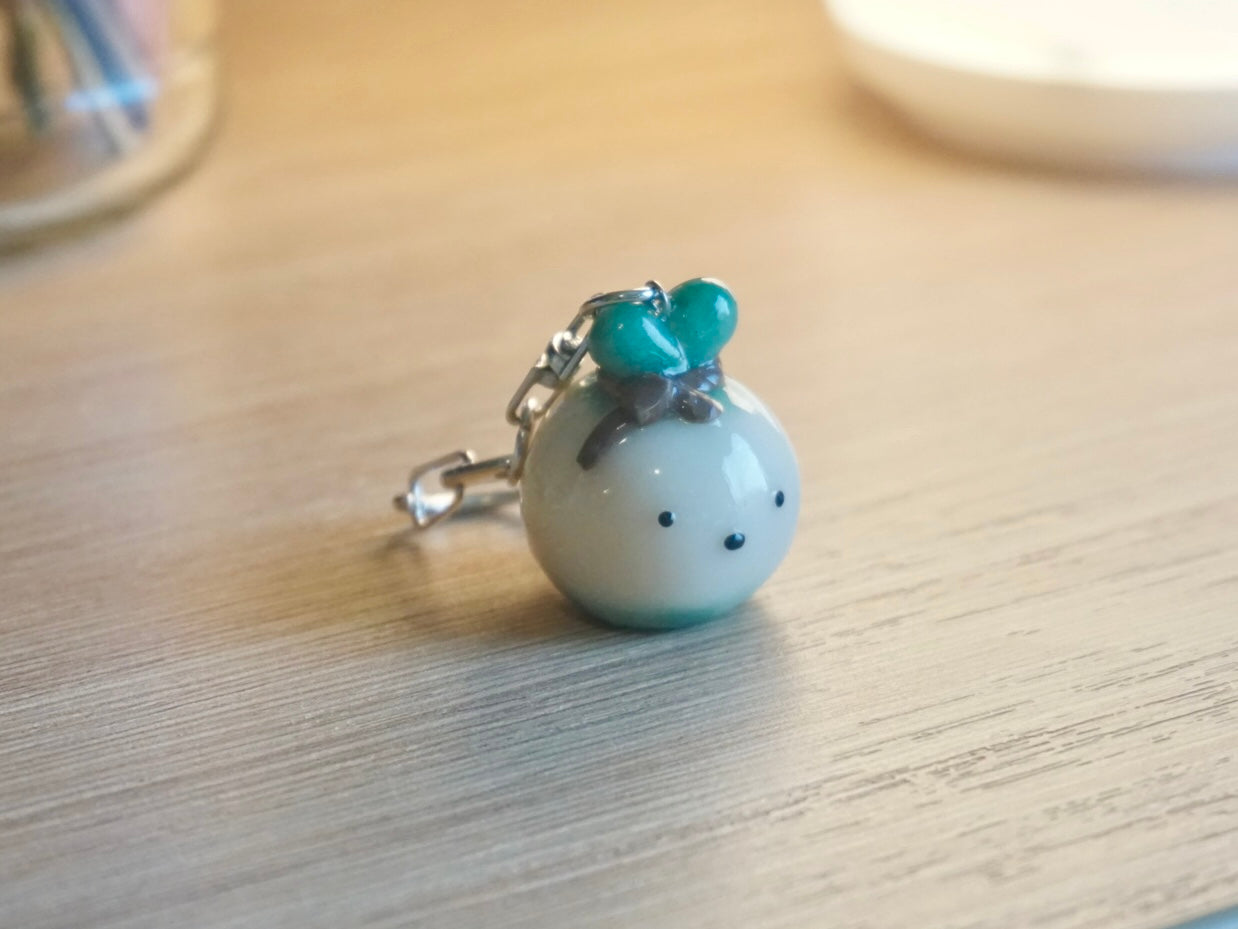 Green Onion Bunny Keychain