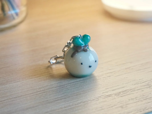 Green Onion Bunny Keychain