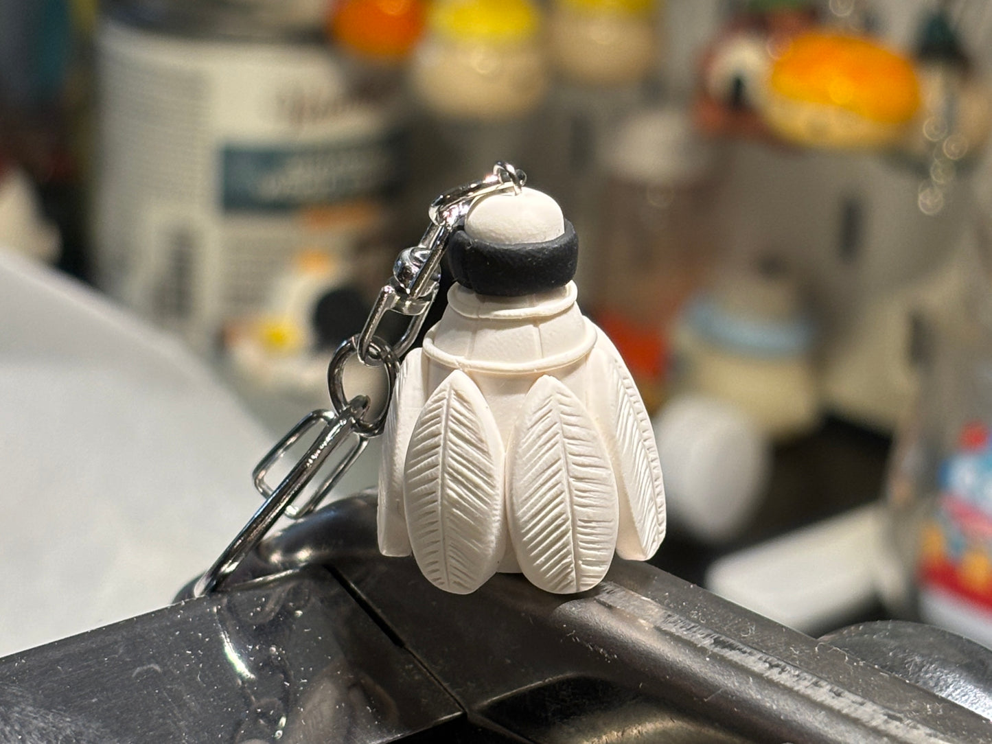 Badminton Birdie Keychain