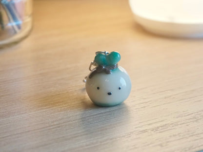 Green Onion Bunny Keychain