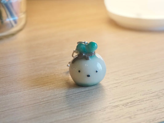 Green Onion Bunny Keychain